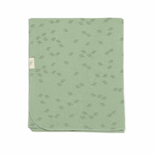 BabyCosy Blankets 85 x 85 cm Ribbed Elephant Modal & Organic Cotton Baby Blanket in Green