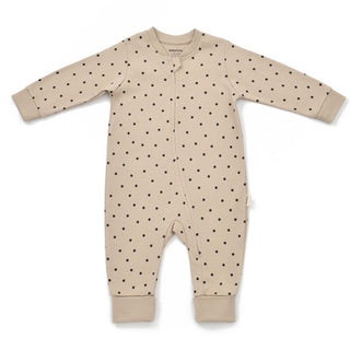 BabyCosy Sleepsuits 3-6 Months / Brown Copy of Giraffe GOTS Organic Cotton Zip Up Footless Sleepsuit