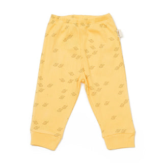 BabyCosy Trousers Ribbed Elephant Modal & Organic Cotton Trousers 2-Pack in Yellow Green
