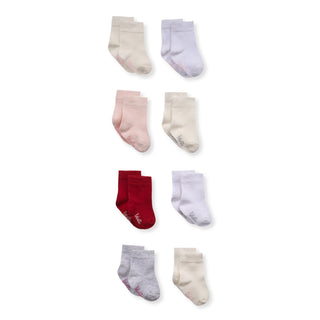 Bebetto Accessories Baby Girl Cotton Rich Socks (0-3 Yrs) 2 Pack Mix in Ecru and Grey