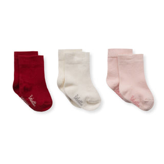 Bebetto Accessories Newborn Baby Girl Cotton Rich Socks 3 Pack Mix