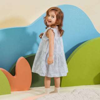 Bebetto Dresses Pastel Minis 2 Piece Dress with Frills & Bloomer Set