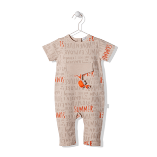 Bebetto Rompers 3-6 Months / Orange Summer Boy Printed Romper