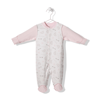 Bebetto Sleepsuits 0-1 Months / Pink Cute'n'Cool Outside Seams Rainbow Sleepsuit