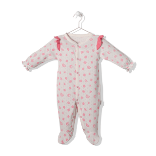 Bebetto Sleepsuits 0-1 Months Sun & Friends Embroidered Openwork Baby Girl Sleepsuit in Pink