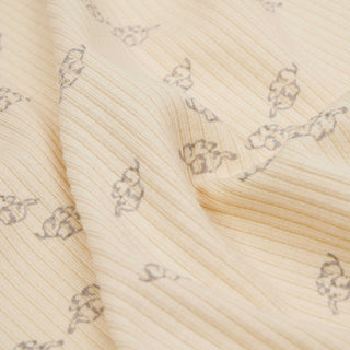 BabyCosy Blankets 85 x 85 cm Ribbed Elephant Modal & Organic Cotton Baby Blanket in Beige