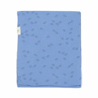 BabyCosy Blankets 85 x 85 cm Ribbed Elephant Modal & Organic Cotton Baby Blanket in Blue
