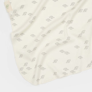 BabyCosy Blankets 85 x 85 cm Ribbed Elephant Modal & Organic Cotton Baby Blanket in Ecru