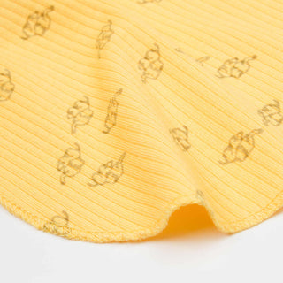 BabyCosy Blankets 85 x 85 cm / Yellow Ribbed Elephant Modal & Organic Cotton Baby Blanket in Yellow
