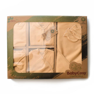 BabyCosy Gifts 0-3 Months Shades GOTS Organic Cotton 10-Piece Newborn Set in Yellow