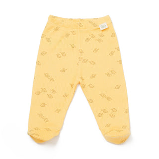 BabyCosy Leggings Ribbed Elephant Modal & Organic Cotton Leggings 2-Pack in Yellow Green
