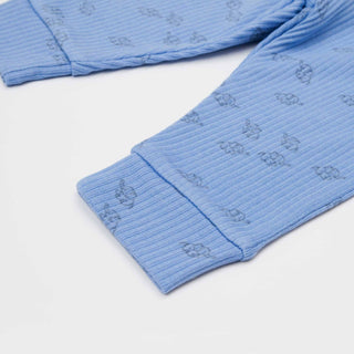 BabyCosy Outfit Sets Ribbed Elephant Modal & Organic Cotton Outfit Set 3-Piece in Blue