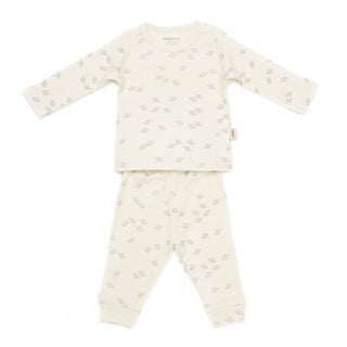 BabyCosy Outfit Sets Ribbed Elephant Modal & Organic Cotton Outfit Set 3-Piece in Ecru