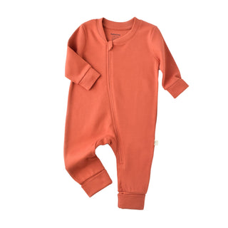 BabyCosy Sleepsuits 3-6 Months Shades GOTS Organic Cotton Zip-Up Footless Sleepsuit in Orange
