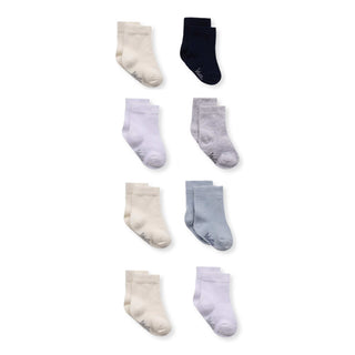 Bebetto Accessories Baby Boy Cotton Rich Socks (0-3 Yrs) 2 Pack Mix in White and Grey
