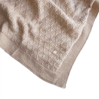 Bebetto Blankets 90 x 100 cm Bebetto Knit Wool Blanket in Beige