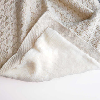 Bebetto Blankets 90 x 100 cm Bebetto Knit Wool Blanket in Ecru