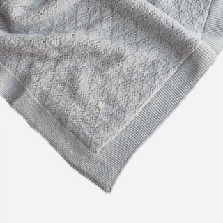 Bebetto Blankets 90 x 100 cm Bebetto Knit Wool Blanket in Grey