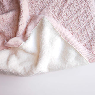 Bebetto Blankets 90 x 100 cm Bebetto Knit Wool Blanket in Pink