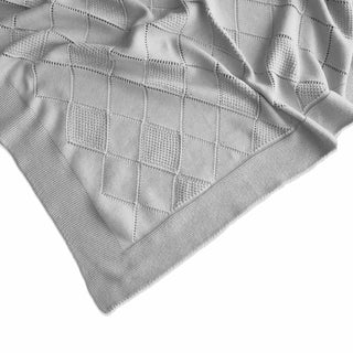 Bebetto Blankets 90 x 90 cm Bebetto Knit Cotton Blanket in Grey