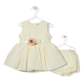 Bebetto Dresses 6-9 Months / Ecru Boutique Summer Baby Girl 2 Piece Dress Set