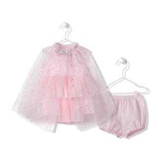 Bebetto Dresses 9-12 Months / Pink Fairies 3 Piece Tulle Gown Dress & Bloomer Set