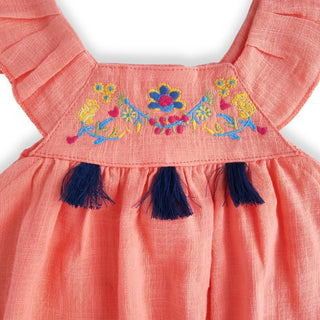 Bebetto Dresses Festivity Embroidered 2 Piece Baby Girl Dress & Bloomer Set