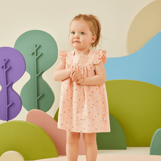 Bebetto Dresses Fruity 2 Piece Baby Girl Dress & Bloomer Set in Purple