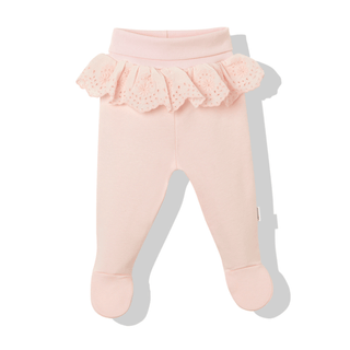 Bebetto Leggings 0-1 Months / Pink Authentic Baby Embroidered Leggings