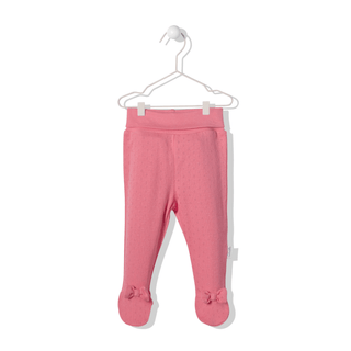 Bebetto Leggings 0-1 Months Sun & Friends Embroidered Openwork Baby Girl Leggings in Pink