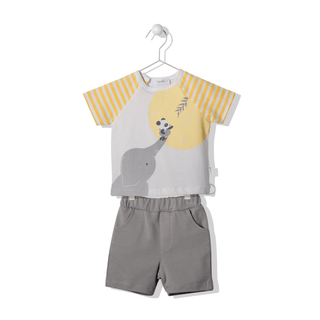 Bebetto Outfit Sets 6-9 Months / Yellow Just Fun 2 Piece Jersey T-Shirts & Shorts Set