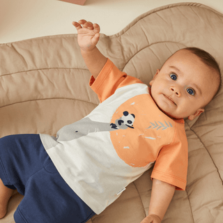 Bebetto Outfit Sets Just Fun 2 Piece Jersey T-Shirts & Shorts Set in Blue