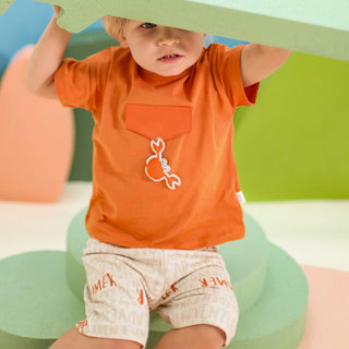 Bebetto Outfit Sets Summer Boy 2 Piece Printed T-Shirt & Shorts Set in Blue