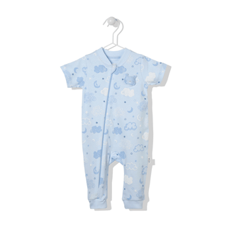 Bebetto Sleepsuits 6-9 Months Cute'n'Cool Zipped Footless Clouds Sleepsuit in Blue